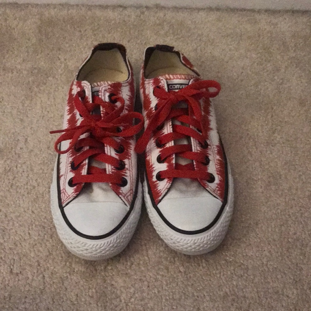 Colorful Red and White Converse